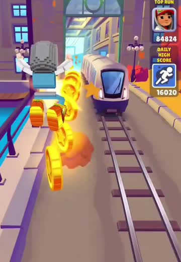 Przykładowe ujęcie 1 z 4: paczka SUBWAY SURFERS: Fragmenty dynamicznej rozgrywki z Subway Surfers.